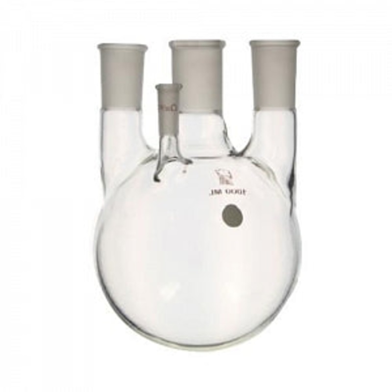 DWK Life Sciences Kimble Flask w/Thermometer Joint – Round Bottom Flask with Thermometer Joint, 34/45, 24/40, 1000 mL – 606200-0824