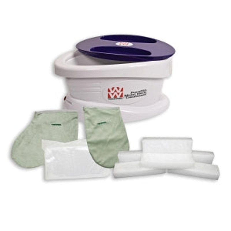 FEI WaxWel Paraffin Baths – WaxWel Paraffin Bath Kit with 100 Liners, 1 Mitt, 1 Bootie and 6 lb. Unscented Paraffin, 6 lb. Capacity – 11-1600