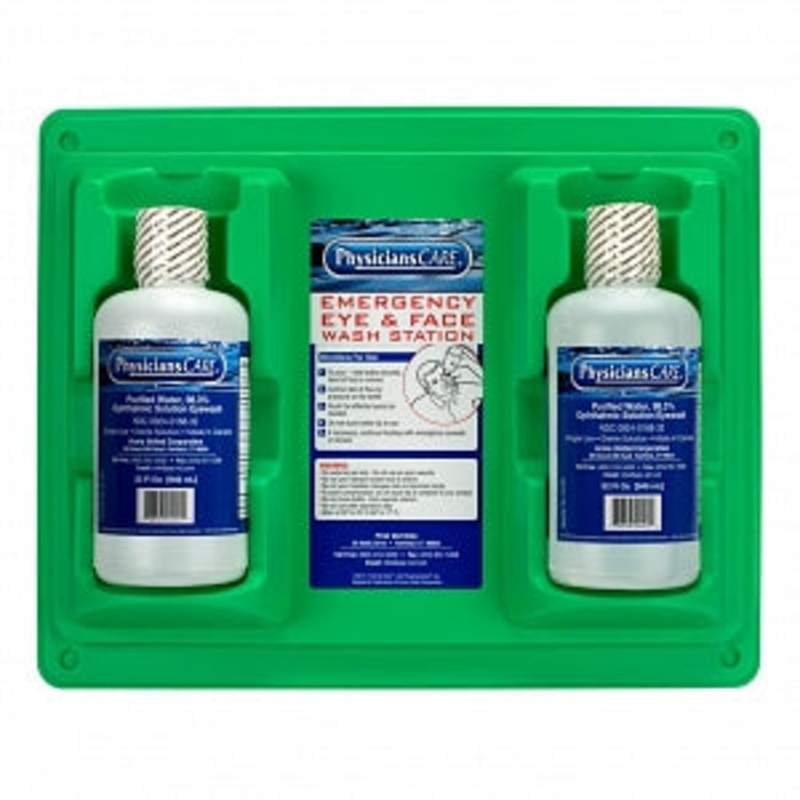 First Aid Only Eye Wash Stations – Eye Wash Station with Two 32-oz. Bottles of Solution – 24-201-001