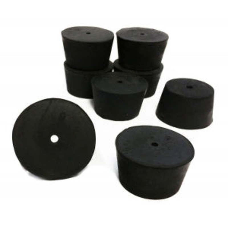 GSC International 1-Hole Rubber Stoppers – STOPPER RUBBER, SIZE 9, 1-HOLE – RS-9-1
